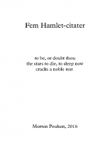 5 Hamlet Citater – Morten Poulsen